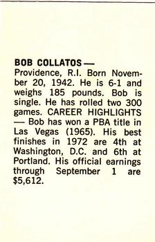 1973 PBA Bowling #NNO Bob Collatos Back